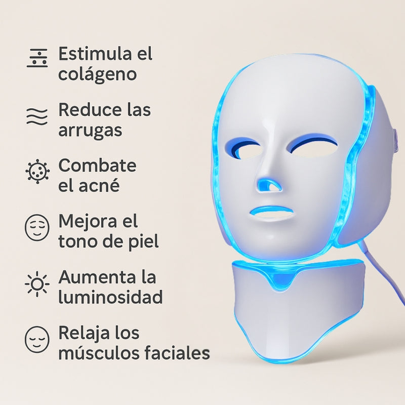 LUMISKIN™ - Máscara LED Facial + Masajeador Facial (Gratis)