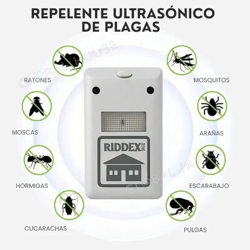 Riddex Pro® - Repelente Ultrasónico Antiplagas