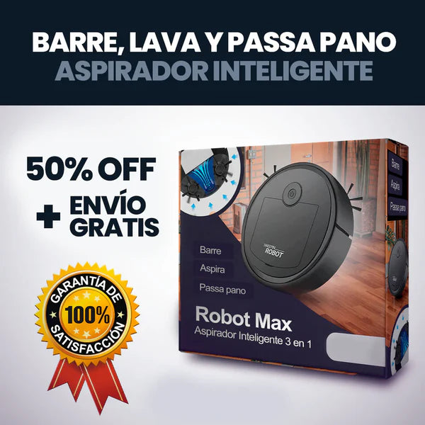 Robot MaxClean - Aspirador Inteligente 3 en 1 [LIMPIA TODO] - Tienda Colombia